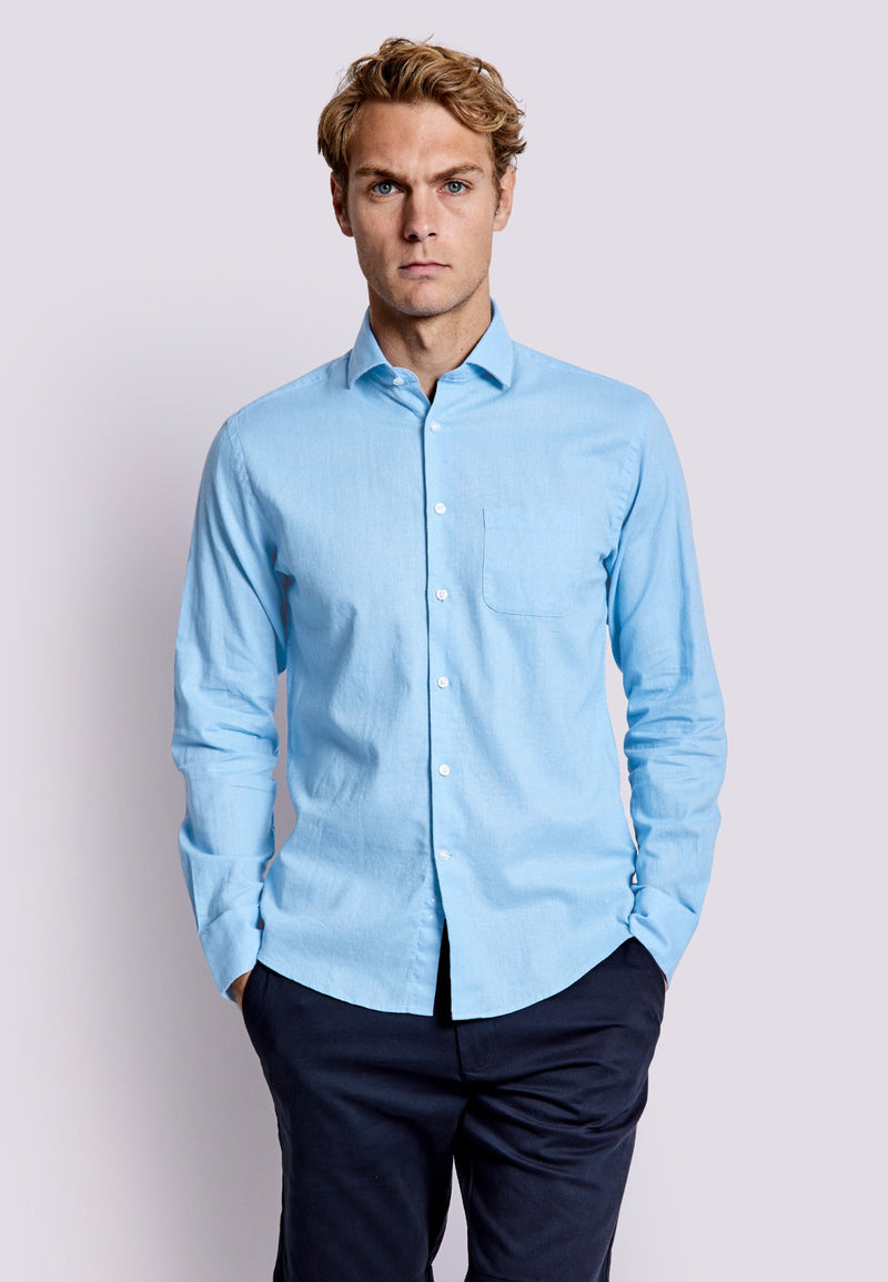BS Gandia Casual Modern Fit Shirt - Light Blue