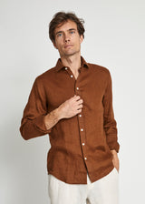 BS Perth Casual Slim Fit Shirt - Toffee