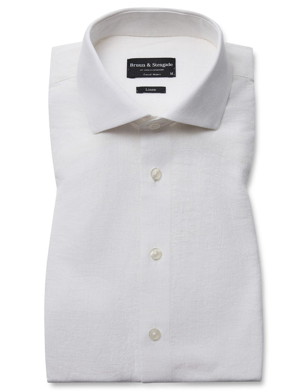 BS Butkus Casual Modern Fit Shirt - White