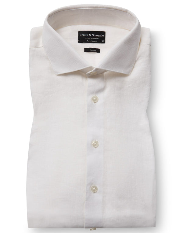 BS Brisbane Casual Modern Fit Shirt - White