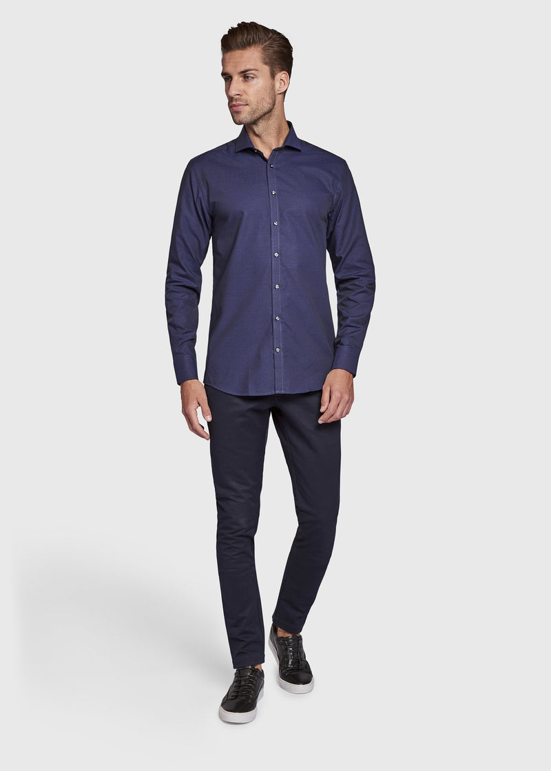 BS Owen Slim Fit Skjorte Navy