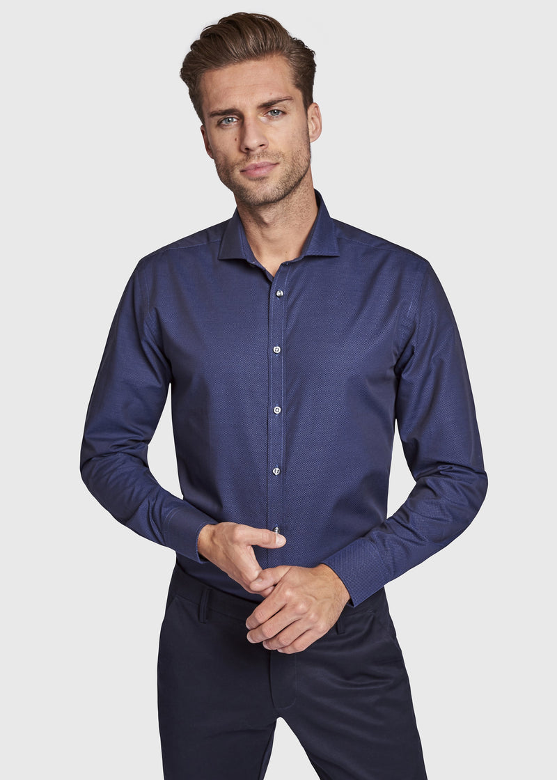 BS Owen Slim Fit Skjorte Navy