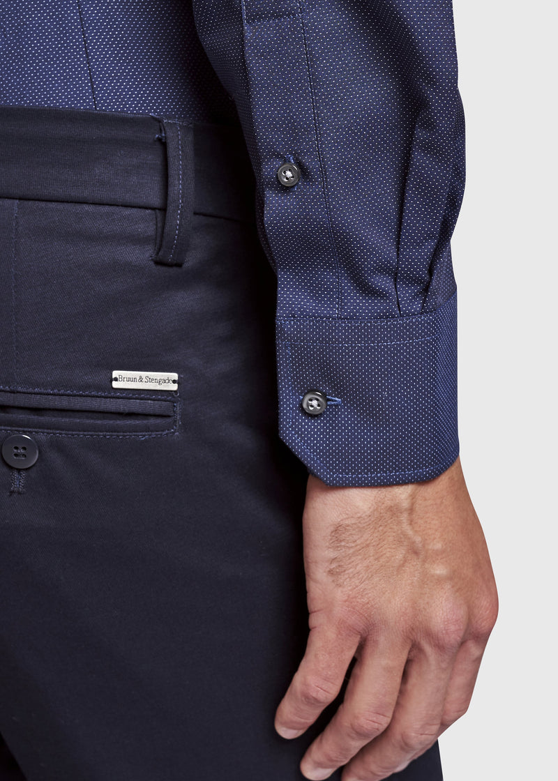 BS Owen Slim Fit Skjorte Navy