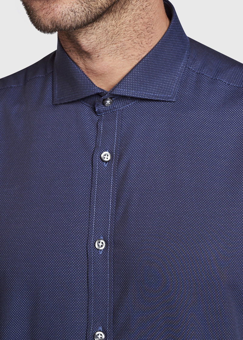 BS Owen Slim Fit Skjorte Navy