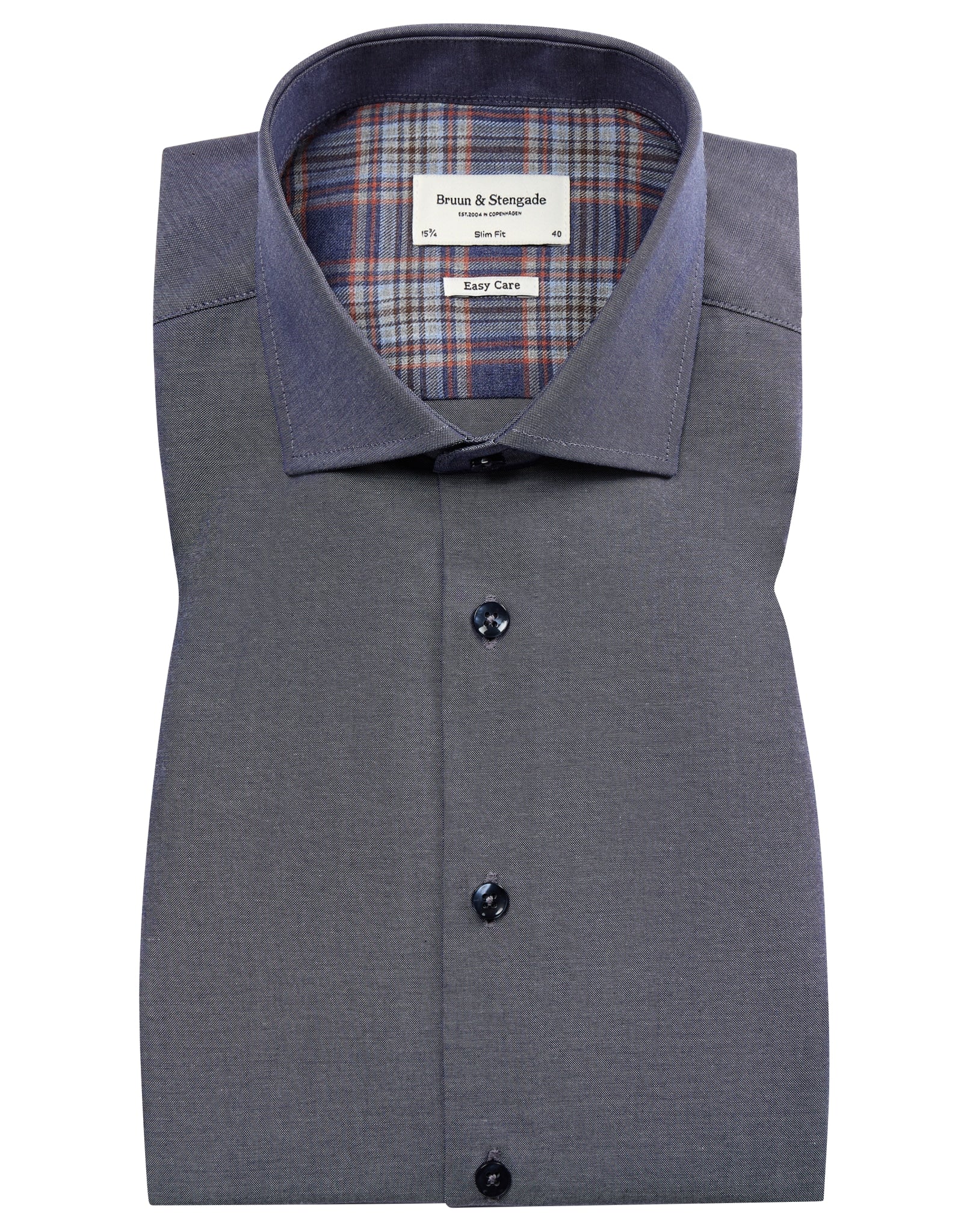 BS Dufresne slim fit Skjorte - Blue