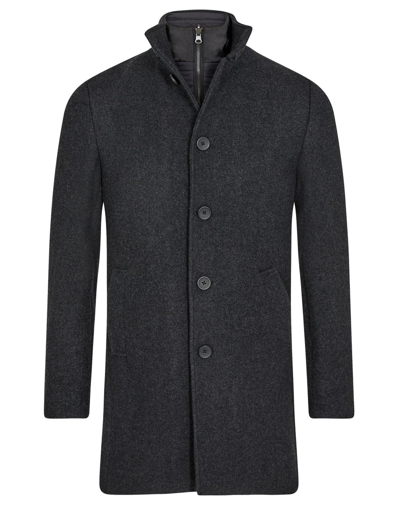 BS Ontario slim fit coat - Charcoal