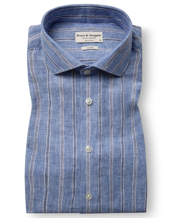 BS Lismore Casual Slim Fit Shirt - Blue/Grey