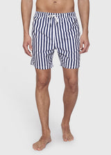 BS Havana Regular Fit Badeshorts Navy/Hvid