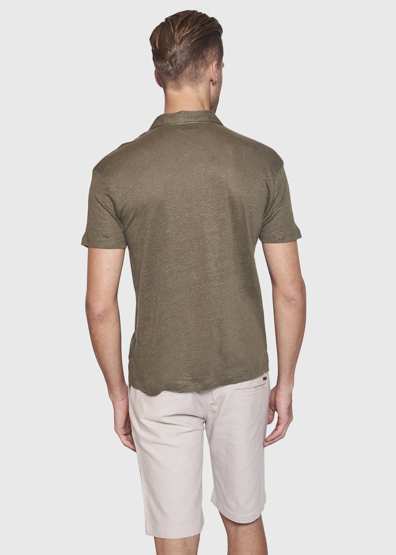BS Howland Regular Fit Hør Polo Army
