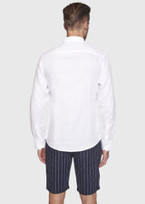 BS Kochi Slim Fit Hør Skjorte Hvid