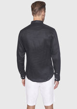 BS Kochi Slim Fit Hør Skjorte Sort