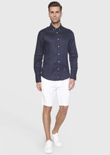 BS Kochi Slim Fit Hør Skjorte Navy