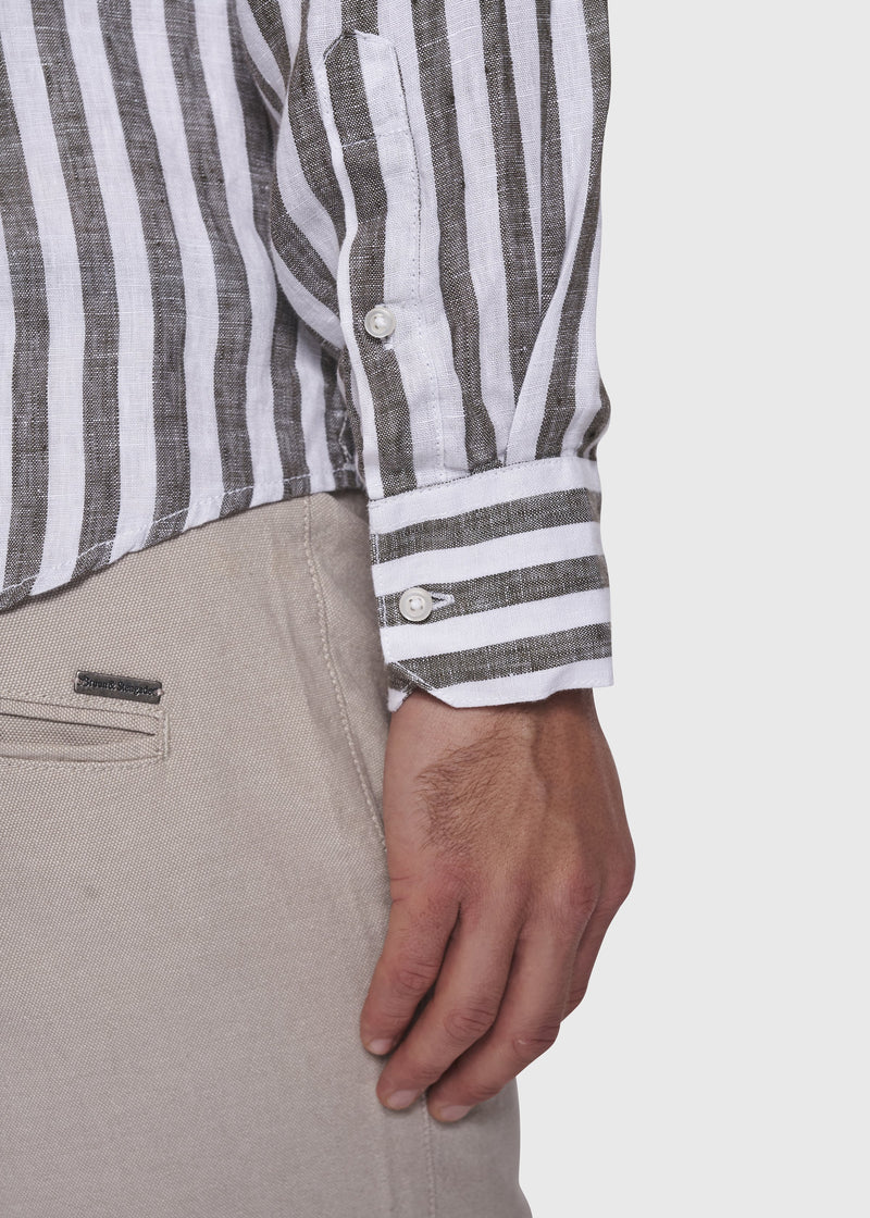 BS Kumamoto Modern Fit Hør Skjorte Army