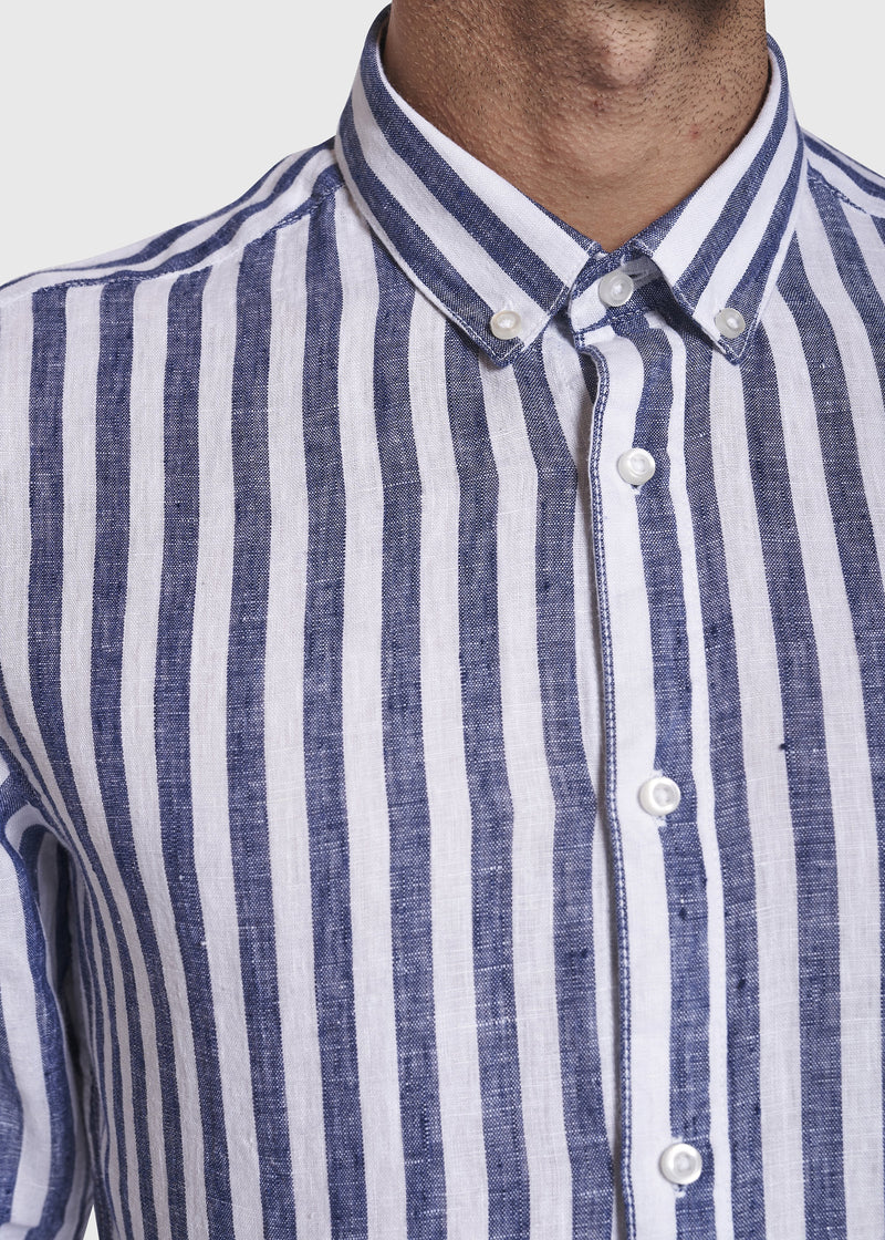 BS Kumamoto Modern Fit Hør Skjorte Navy