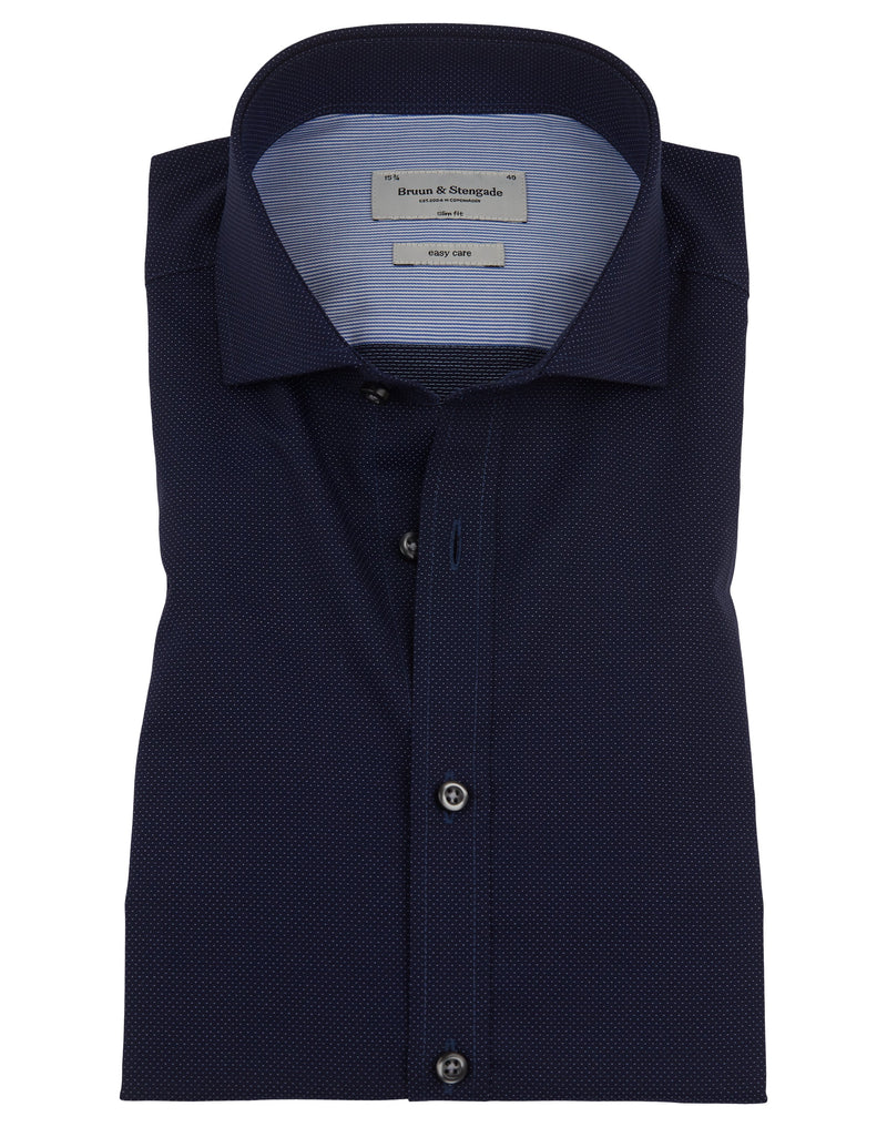 BS Owen Slim Fit Skjorte Navy