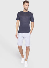 BS Palermo Regular Fit Hør T-Shirt Navy