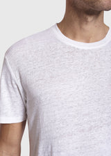 BS Palermo Regular Fit Hør T-Shirt Hvid