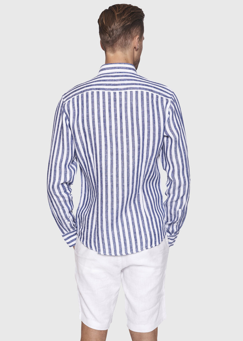 BS Kumamoto Modern Fit Hør Skjorte Navy
